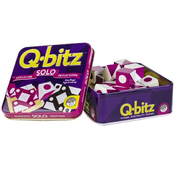 MindWare Q-bitz Solo Magenta Edition Game Tin Box Brain Game SEALED RARE 2012 - Picture 9 of 13
